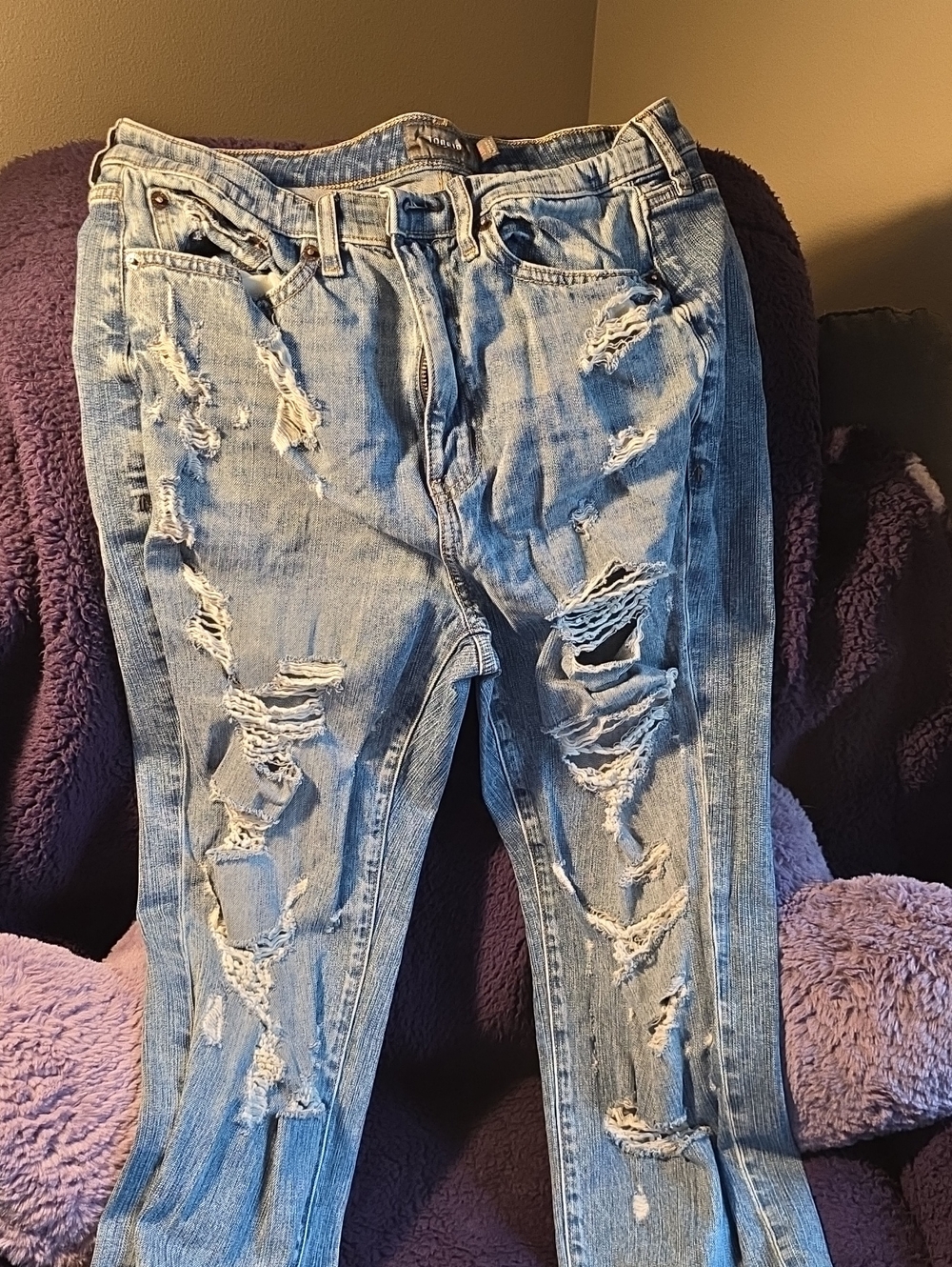 Torrid Distressed Jeans Medium Blue.